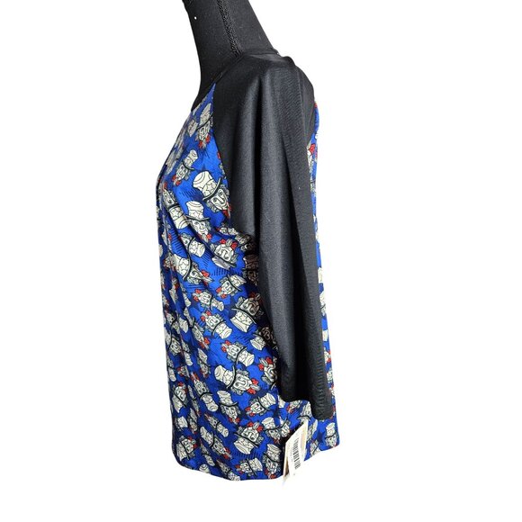 2/$35-LuLaRoe Randy Raglan 3/4 Sleeve T Shirt Size M Uncle Sam Design Patriotic - Picture 6 of 10